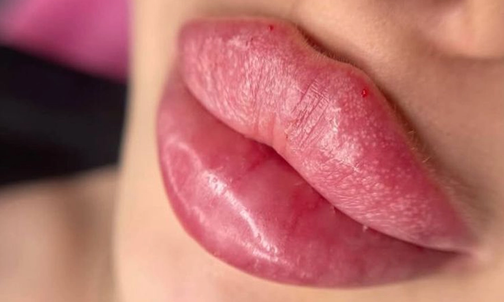 مدل ژل لب روسی بعد از تزریق