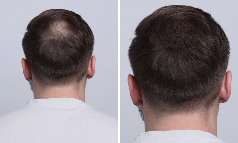 کاشت مو موفق روی سر یک آقا